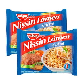 Kit 2 Macarrão Instantâneo Nissin Lámen Sabor Carne 85g