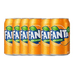Kit 6X Refrigerante Fanta Laranja Lata 350ml