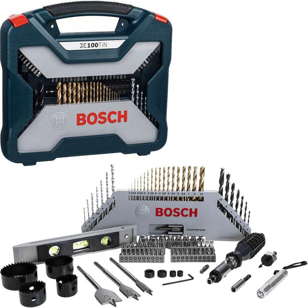 Jogo De Brocas E Pontas X-Line 100 Pçs 2607017397 Bosch