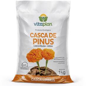Saco Substrato Vitaplan Produto Ecológico Casca de Pinus Polida Média