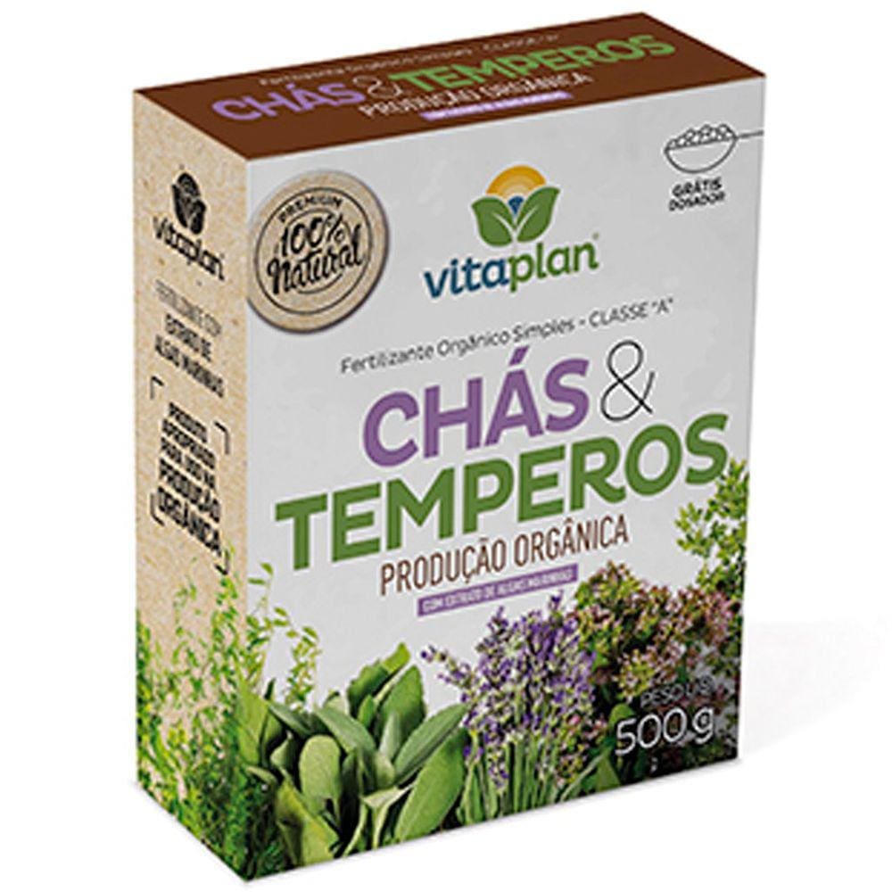 Caixa Fertilizante Vitaplan Orgânico Chás, Ervas e Temperos