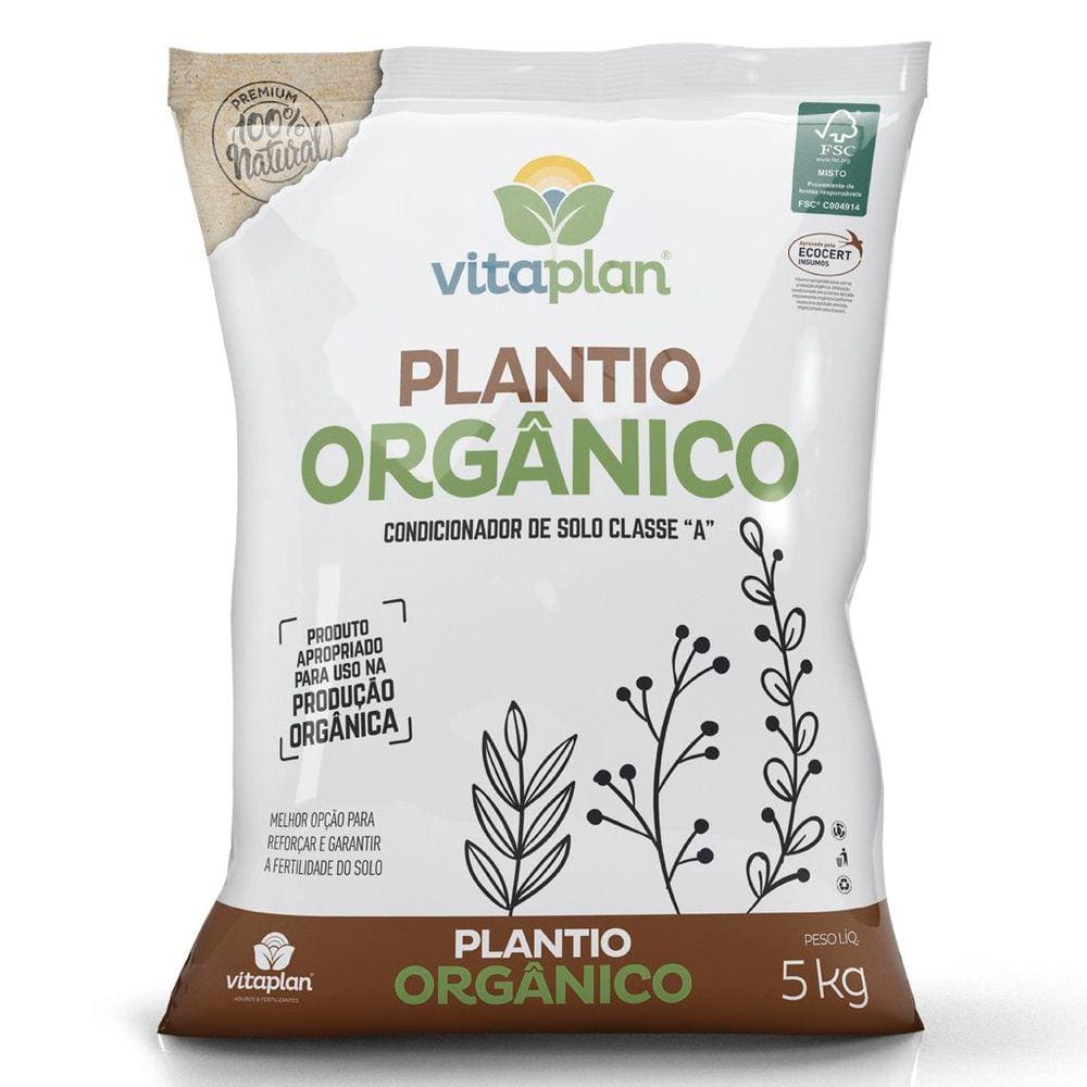 Saco Condicionador de Solo Vitaplan Plantio Organico
