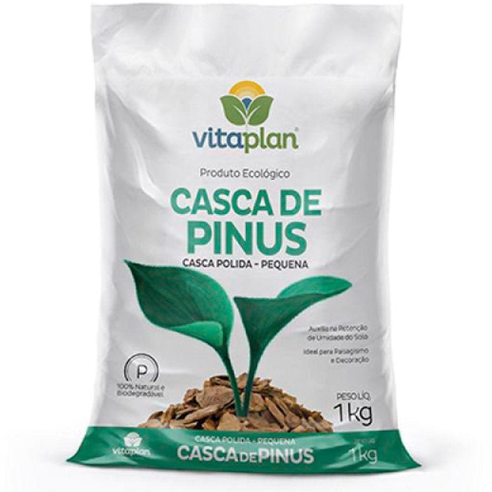 Saco Substrato Vitaplan Produto Ecológico Casca de Pinus Polida Pequena