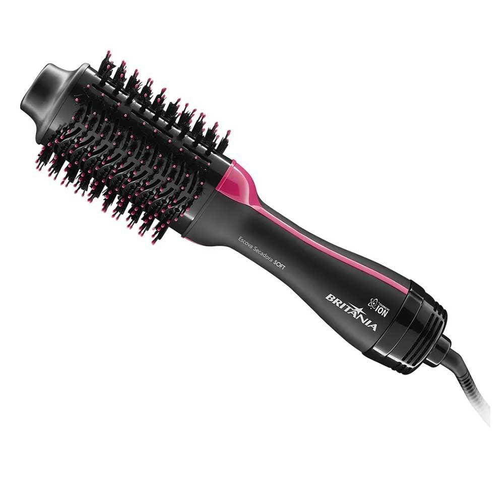 Escova Secadora Britânia BEC02 Soft 1200W Rosa/Preto