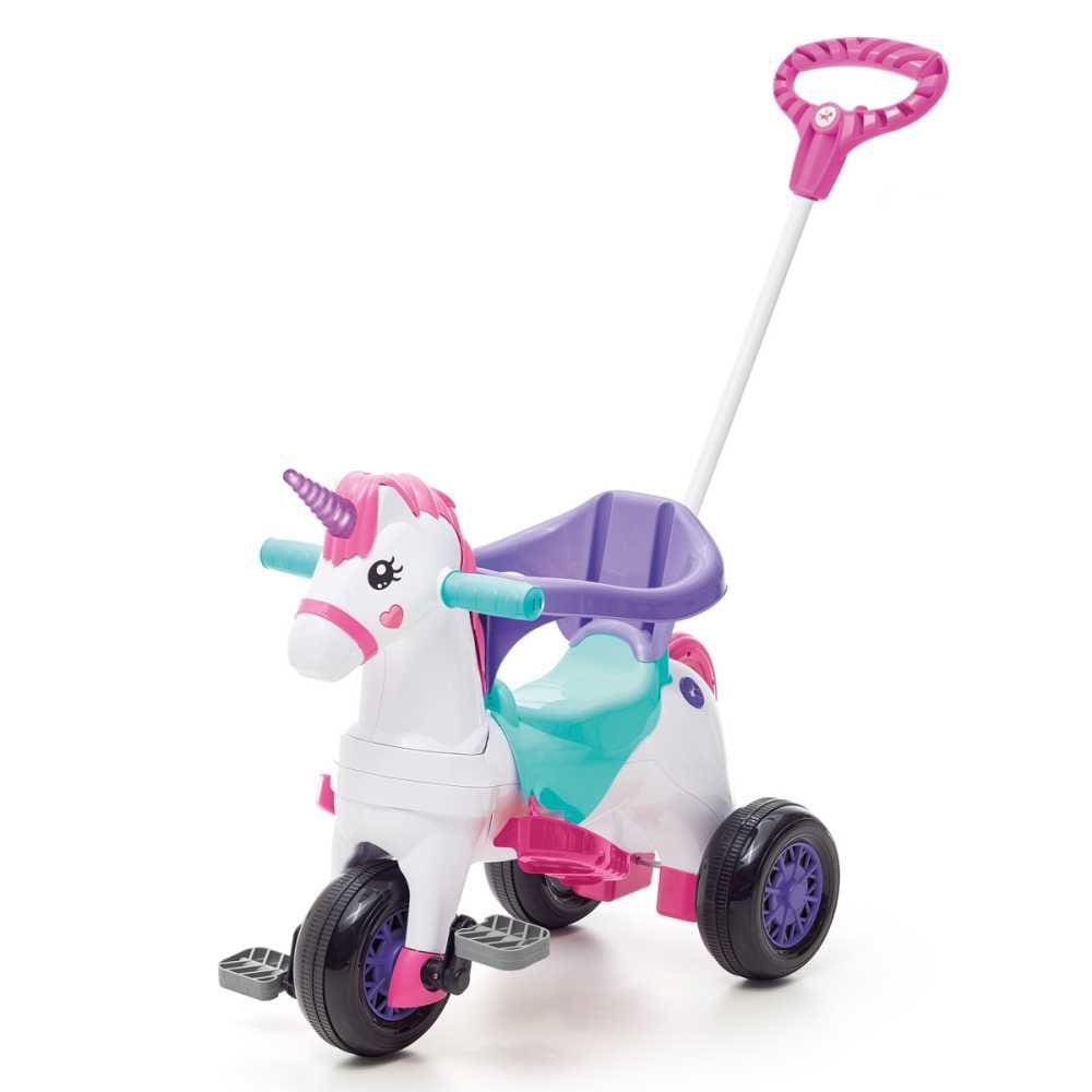 Carrinho de Passeio e Pedal Infantil Fantasy Rosa 1001 Calesita