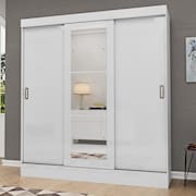 Guarda Roupa Solteiro 3 Portas com Espelho San Marino Maxel Móveis