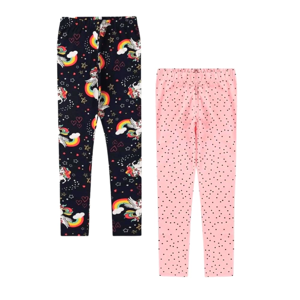 Kit 02 Calças Legging Infantil Menina 2 a 10 anos Criança Leg