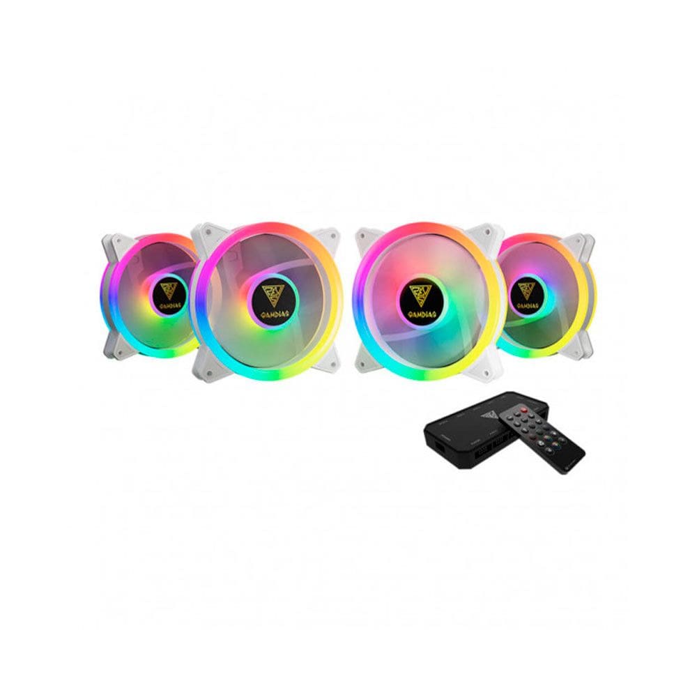 Kit 4 Fans Rgb Aeolus Com 4 Fans Gamdias