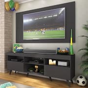 Rack c/ Painel TV 65” Retrô Holanda Multimóveis BR3133 Preto