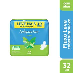 Absorvente Externo Sempre Livre Adapt Cobertura Suave 32 unidades