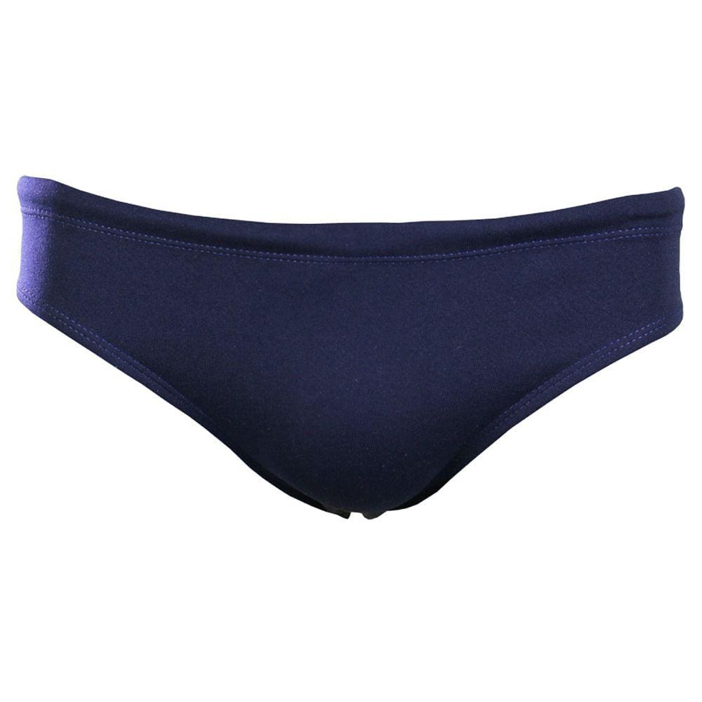 Sunga Slip Lateral Fina (7 cm) Pé na Água Azul Marinho Helanca - H001