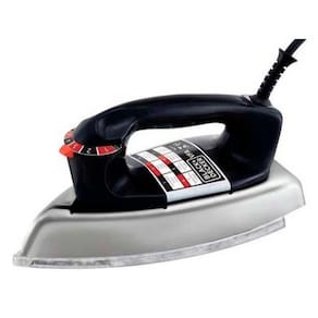 Ferro de Passar a Seco Black&Decker VFA Com 7 Níveis de Temperatura e 1100W Preto e Prata