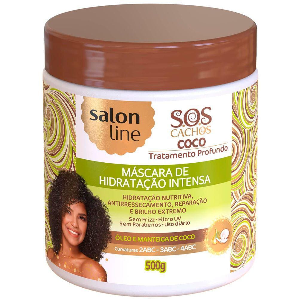 Máscara Capilar Hidratante Salon Line S.O.S Coco 500g
