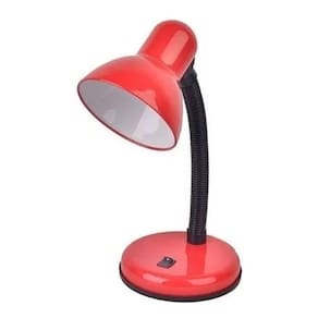 Luminária + Lampada Mesa Viking Preta Vermelha Luminatti 30W