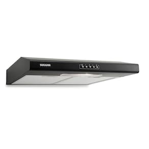 Depurador de Ar Suggar DI61PT Slim 60cm Com 3 velocidades Luminária Dupla Filtragem 127V Preto