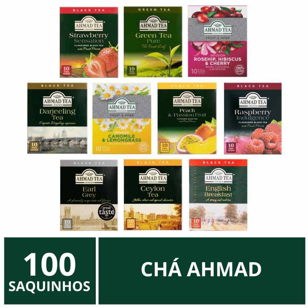 Chá Inglês Ahmad Tea, 10 caixas com 10 saquinhos