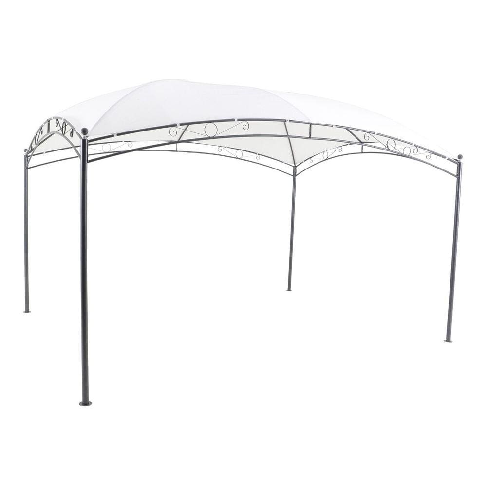 Gazebo Aço Branco E Preto Occo 296x396cm - Naterial
