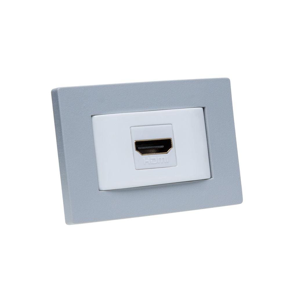 Espelho de Tomada Simples Reto com 1 HDMI