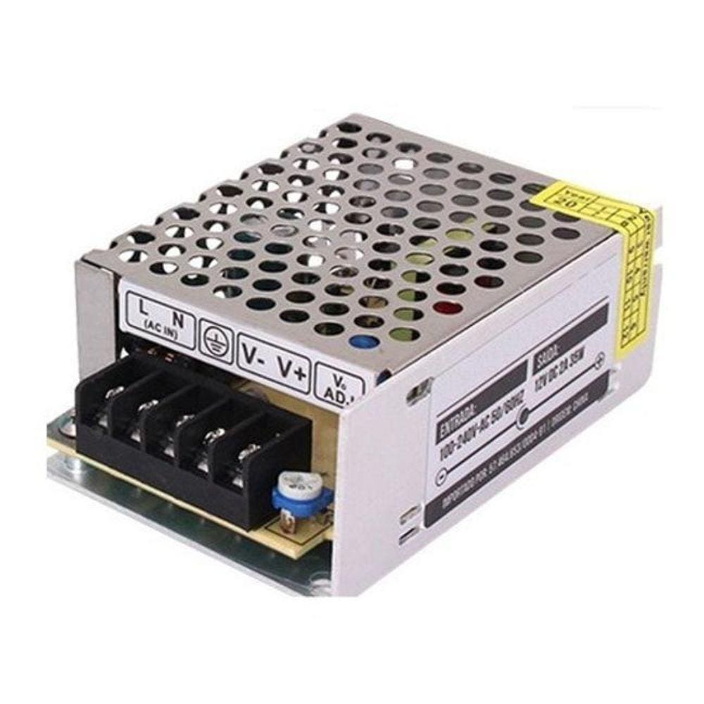 Fonte Chaveada 12V 2A 24W Para Cftv Fita Led Bivolt Foyu