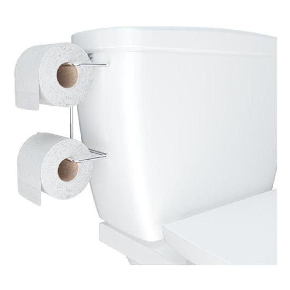 Suporte Duplo Porta Papel Higiênico Acoplar Caixa Descarga