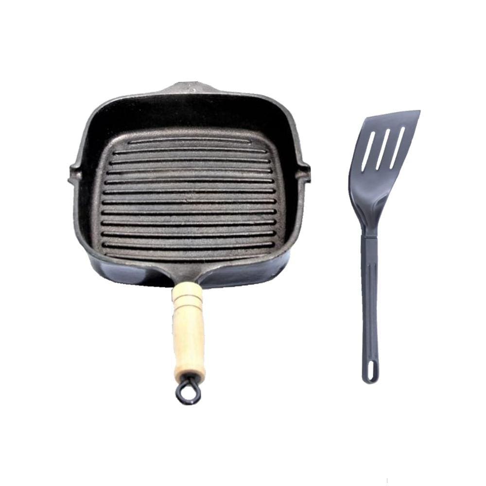 Frigideira Antiaderente Cook Grill Sem Tampa e Espátula