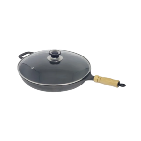 Frigideira Alta Antiaderente Cabo Tampa Vidro 30cm Espátula
