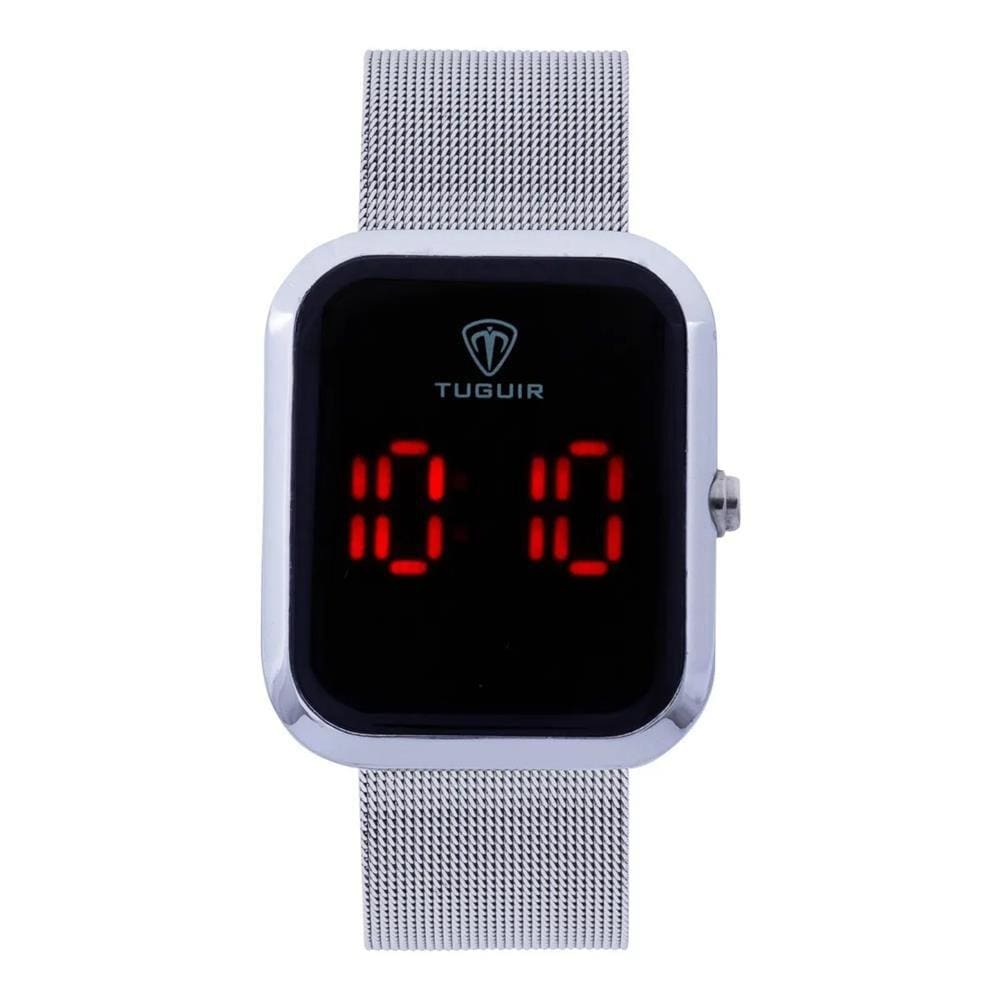 Relógio Tuguir Feminino Ref: Tg110 Tg30032 Digital LED Prateado