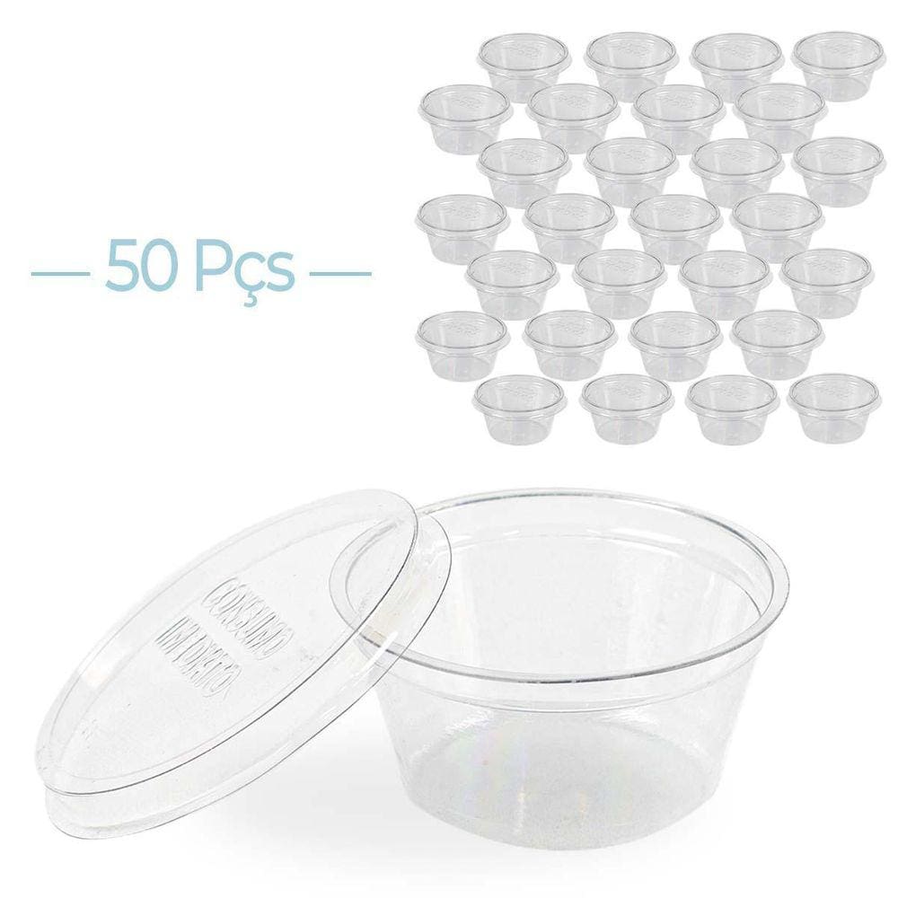 Kit C/50 Molheiras Descartável Porta Molhos Delivery 30Ml