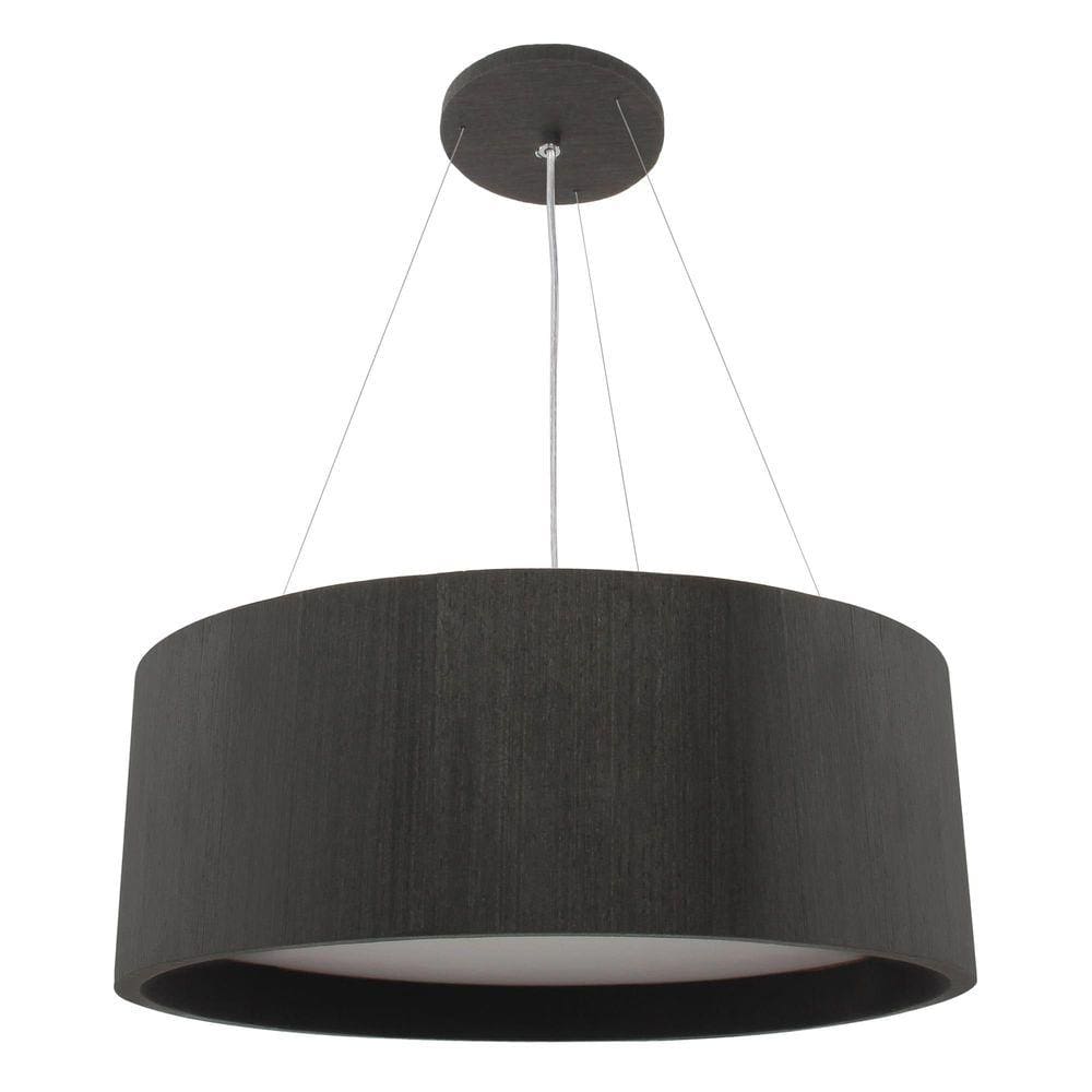 Pendente Redondo Madeira Preto 25Cm