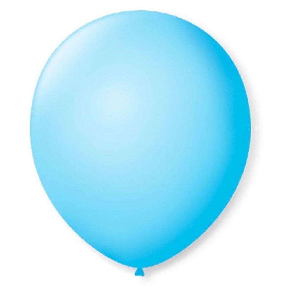 Balão De Látex Azul Claro - Número 7