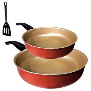 Conjunto Kit Frigideira Alta Funda 2 Peças 18cm E 22cm Antiaderente