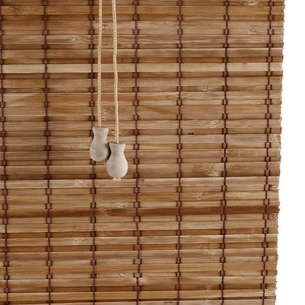 Persiana Romana Bambu Block 120Larg X 160Alt Natural