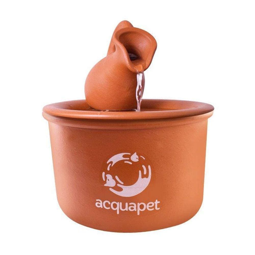 Fonte Bebedouro Acquapet De Cerâmica Com Jarro Para Gatos 2L
