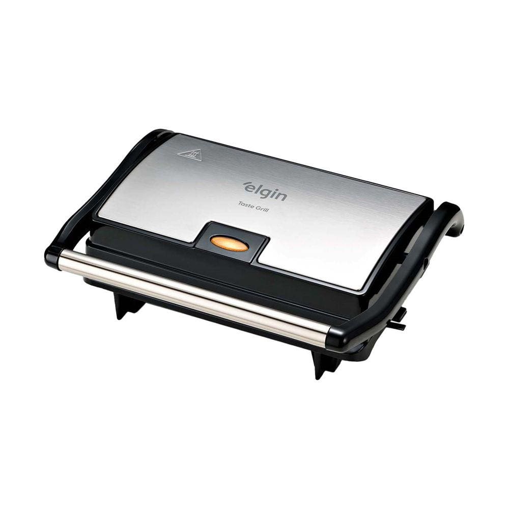 Mini Grill Antiaderente Taste Grill Elgin 800W Prata