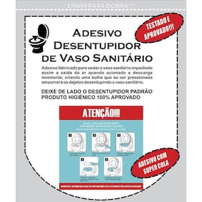 Kit 3 Adesivo Desentupir Vaso Sanitário Entupido Descartavel