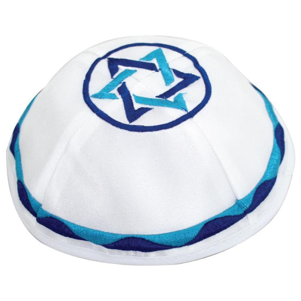 Kipa Judaico Cetim Com Estrela De Davi - Importado De Israel