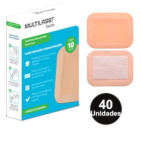 Curativo Extra Grande em Fita 4 Caixas com 10 Unidades Multilaser