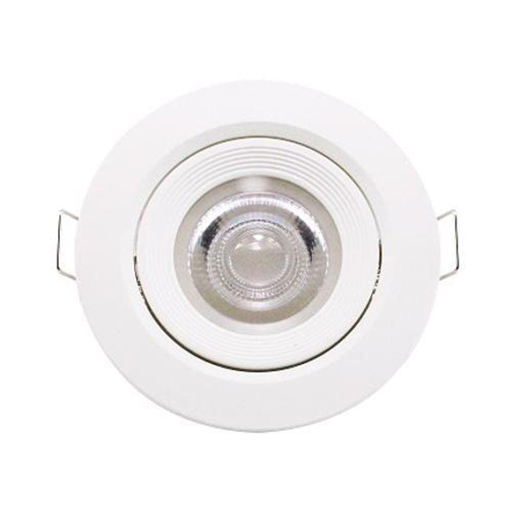 Spot Led 5W Embutir Redondo Bivolt Branco Quente Kian 3000K