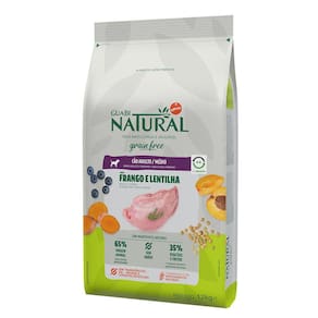 Guabi Natural Grain Cão Adulto Médio Frango E Lentilha 12Kg