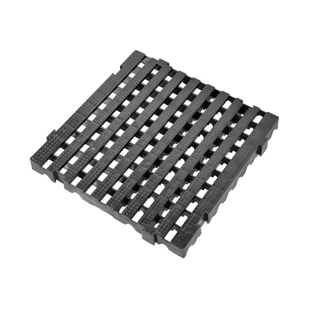 Kit 4 Estrado Piso Deck Plástico 50X50X4,5Cm Pt Caminhão Pet