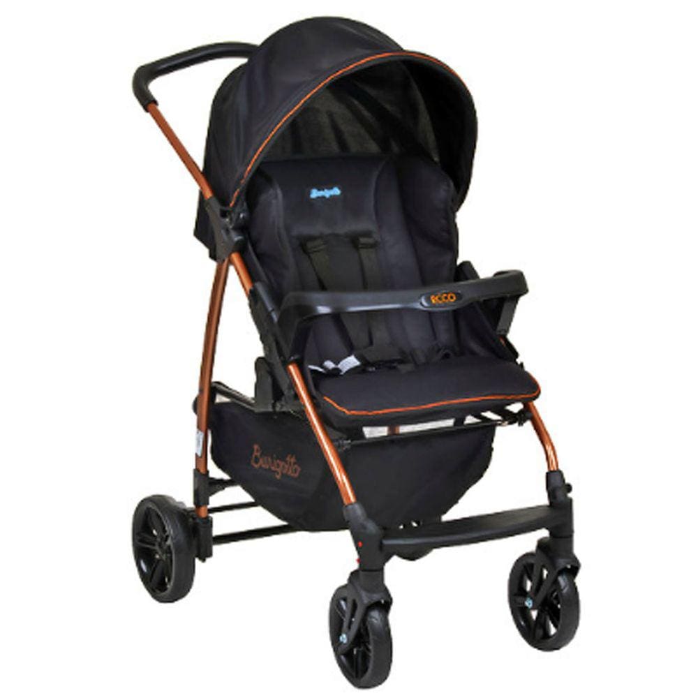 Carrinho de Passeio Ecco Burigotto Preto com Cobre 0 a 15 Kg