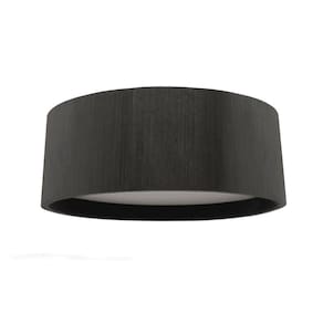 Plafon Wood Redondo 40Cm Preto