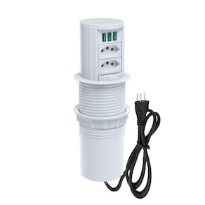 Torre De Tomada Totem Slim Manual 2 Tomadas 10A 3 USB 5.2A