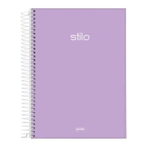 Caderno Universitário Capa Dura 01 Matéria 80 Folhas Jandaia Stilo Pastel Lilás