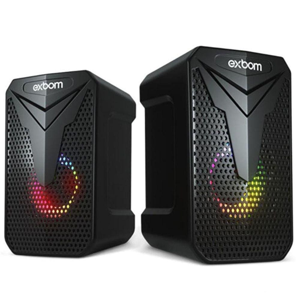 Caixa De Som 2.0 Gamer Rgb 10W Para Pc E Notebook Cs-C54
