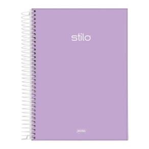 Caderno Universitário Capa Dura 01 Matéria 80 Folhas Jandaia Stilo Pastel Lilás
