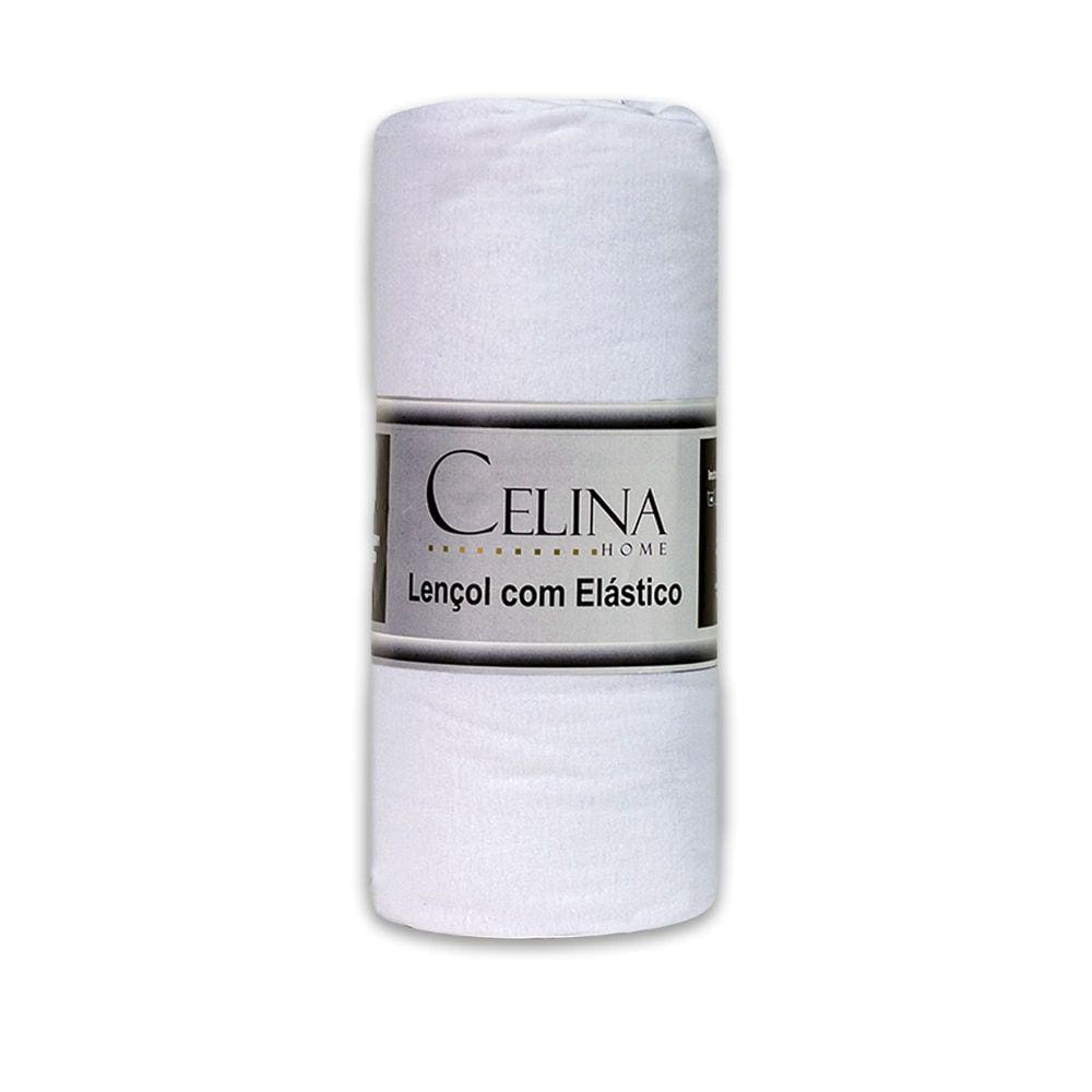Lençol de Malha Liso Elástico Casal Celina Home