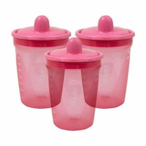 Kit 3 Copos de Transição Menina e Menino Clingo