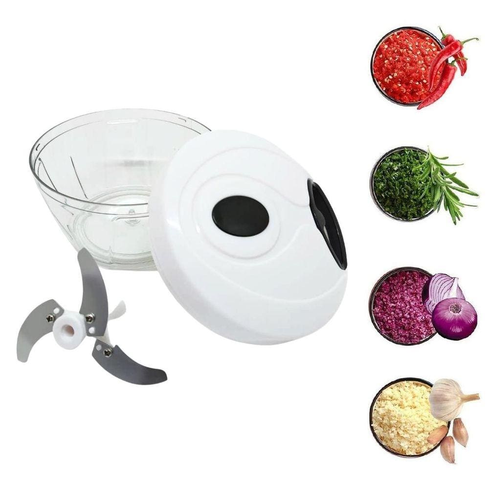 Mini Processador Alimentos Triturador Manual 3 Lâminas