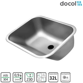 Tanque Franke 35L 55X45 Inox Polido Embutir/Sobrepor